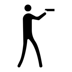 Shooting in standing position icon vector image. Can be used for Shooting.