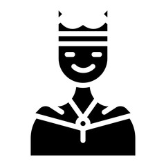 King icon vector image. Can be used for Fairytale.