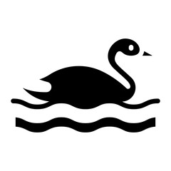 Swan icon vector image. Can be used for Fairytale.