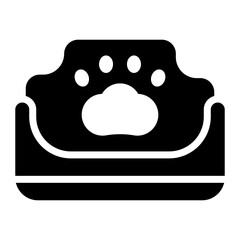 Pet Bed icon vector image. Can be used for Veterinary.