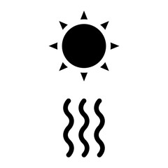 Heat Wave icon vector image. Can be used for Global Warming.