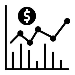 Stock Market icon vector image. Can be used for Crisis Mangement.