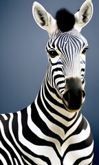 zebra close up. generative ai