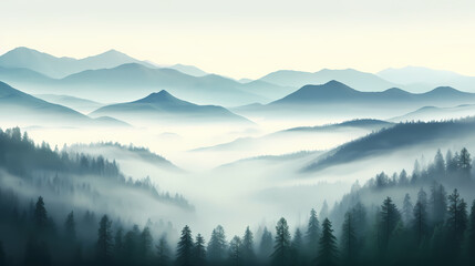 Obraz premium Majestic mountains, panoramic peaks PPT background