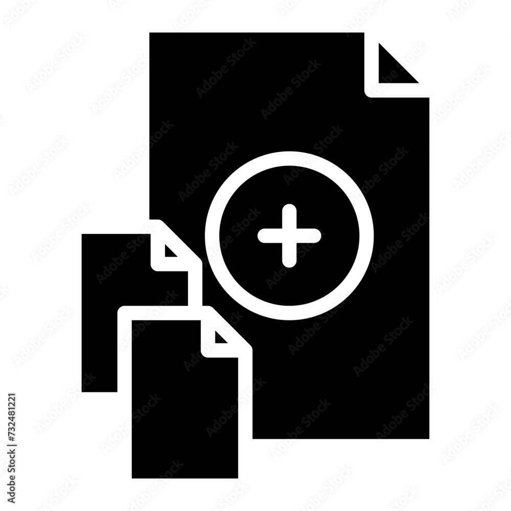 Poster add file icon vector image. can be used for documents and files.