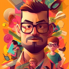 Colorful Animated Portrait