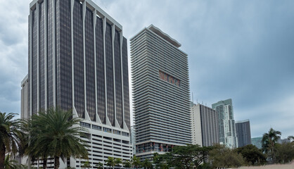 Architecture of the city of Miami, in the south of the United States
