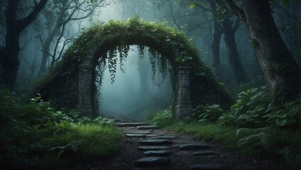 tunnel in the forest