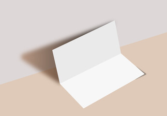 DL Bi-Fold or Half-Fold Brochure MockUp Template.