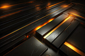 desktop wallpaper with gold stripes and black lines