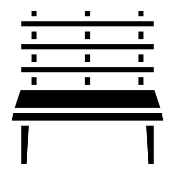 Bench icon vector image. Can be used for Water Park.