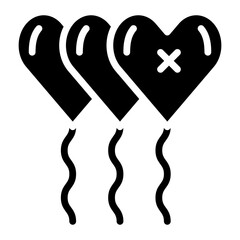 Heart Balloon icon vector image. Can be used for Water Park.