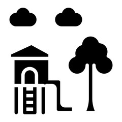 Playground icon vector image. Can be used for Water Park.