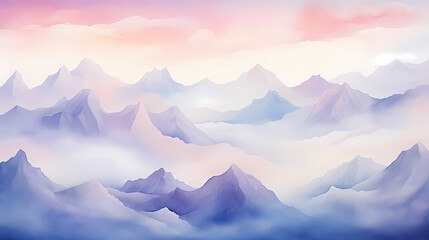 Fototapeta premium Majestic mountains, panoramic peaks PPT background