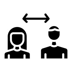 Social Distancing icon vector image. Can be used for Home Services.