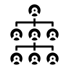 Employee Hierarchy icon vector image. Can be used for Staff Management.