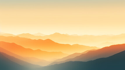 Fototapeta premium Majestic mountains, panoramic peaks PPT background