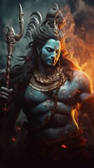 Divine Manifestation: Reverent Images of Lord Shiva in Worship