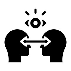 Shared Vision icon vector image. Can be used for Teamwork.