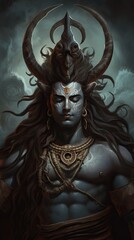 Divine Manifestation: Reverent Images of Lord Shiva in Worship