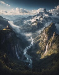 landscape with clouds
