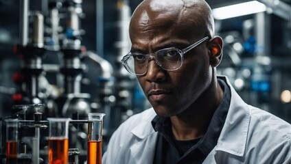 Black Scientist Analyzes Cloudy Concoction