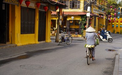 Hoi An old town, Vietnam World Heritage Site by UNESCO as a well-preserved example of a Southeast...