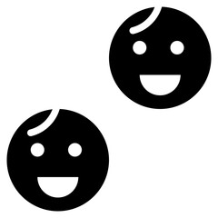 Fototapeta premium Happy Faces icon vector image. Can be used for Daycare.