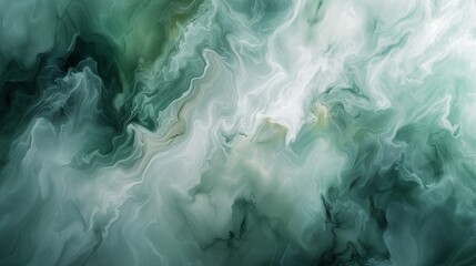 Subdued hues of misty gray, sage green, and celestial blue gently swirling on a luxurious marble canvas, crafting a calming and sophisticated abstract composition.  - obrazy, fototapety, plakaty