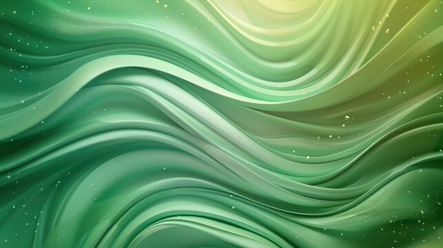green abstract wave background