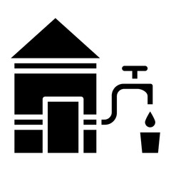 Water Supply icon vector image. Can be used for Water Crisis.