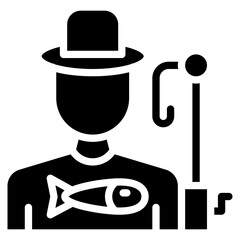 Fisherman icon vector image. Can be used for Fish and Seafood.