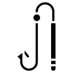 Fishing Hook icon vector image. Can be used for Fish and Seafood.