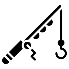 Fishing Rod icon vector image. Can be used for Fish and Seafood.