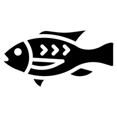 Tilapia icon vector image. Can be used for Fish and Seafood.