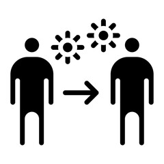 Transmission icon vector image. Can be used for Tuberculosis.