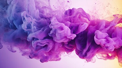 Fototapeta premium AI generated illustration of a purple smoke on a vibrant background