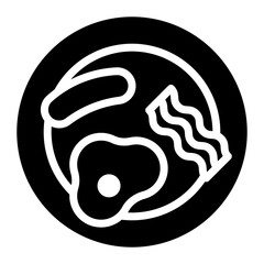 English Breakfast icon vector image. Can be used for Brunch.