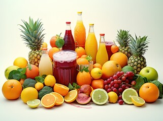 A variety of fresh and healthy fruits can also be made into juice