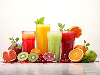 A variety of fresh and healthy fruits can also be made into juice