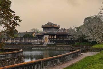 Fototapeta na wymiar The Imperial City Of Hue, Vietman was recognized as a UNESCO World Heritage Site. It even served as the capital of Vietnam from 1802 to 1945 during the reign of the Nguyen dynasty.