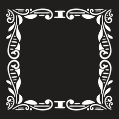 Cute Floral Ornamental Decorative Illustration Frame Background