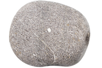 Top view of single gray pebble