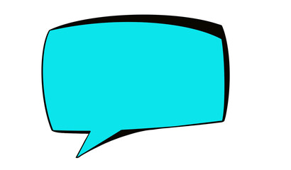 bocadillo de comic azul para escribir dentro