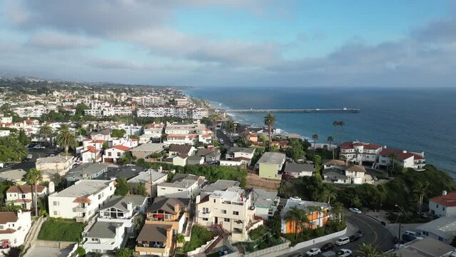 Aerial view of San Clemente, California on a sunny day