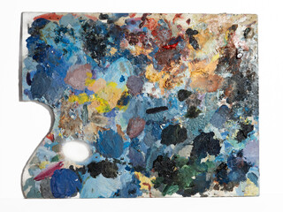 Color remains used on a paint palette