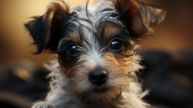 A close-up of a tiny dog or puppy. Pet