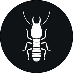 Termite logo. Isolated termite on white background
