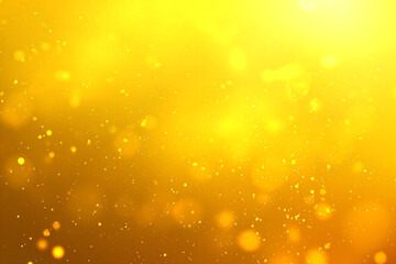 Obraz na płótnie Canvas Warm Abstract Bokeh Lights on Golden Background for Festive Occasions