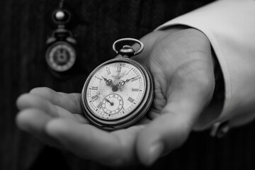 old pocket watch a beautiful watch to never waste time anywhere	